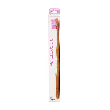 Humble Brush Soft - ekologiczna szczoteczka z bambusową rączką miękka z różowym włosiem