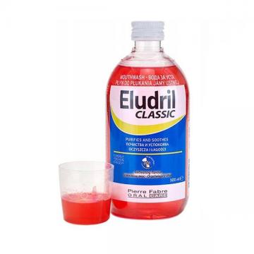 ELUDRIL Classic - Płyn do płukania jamy ustnej z chlorheksydyną 0,10% - 500 ml