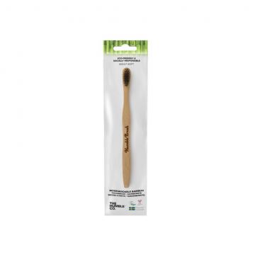 Humble Brush Soft FLAT - ekologiczna szczoteczka z bambusową rączką miękka z czarnym włosiem