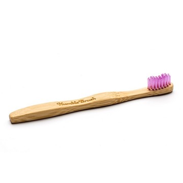 Humble Brush Soft - ekologiczna szczoteczka z bambusową rączką miękka z różowym włosiem - dla dzieci