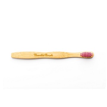 Humble Brush Soft - ekologiczna szczoteczka z bambusową rączką miękka z różowym włosiem - dla dzieci