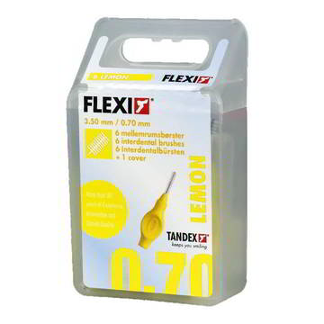 Tandex czyściki międzyzębowe FLEXI 0,70 x 3,50mm Fine Lemon (żółty) 6szt. w opak.