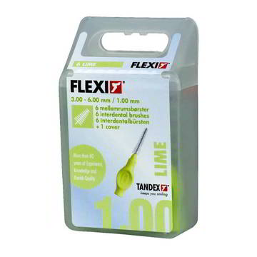 Tandex czyściki międzyzębowe FLEXI 1,00 x 3,00-6,00mm trapered Lime (zielony) 6szt. w opak.