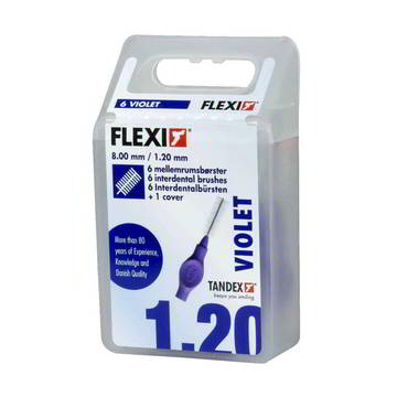 Tandex czyściki międzyzębowe FLEXI 1,20 x 8,00mm Medium Violet (fioletowy gruby) 6szt. w opak.