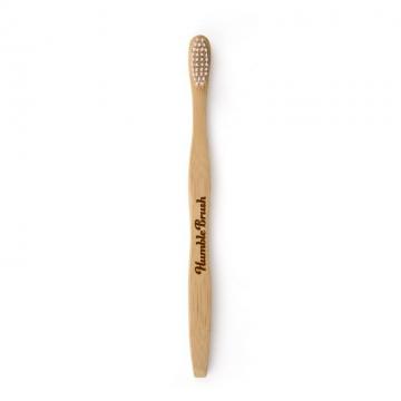 Humble Brush Soft FLAT - ekologiczna szczoteczka z bambusową rączką miękka z białym włosiem